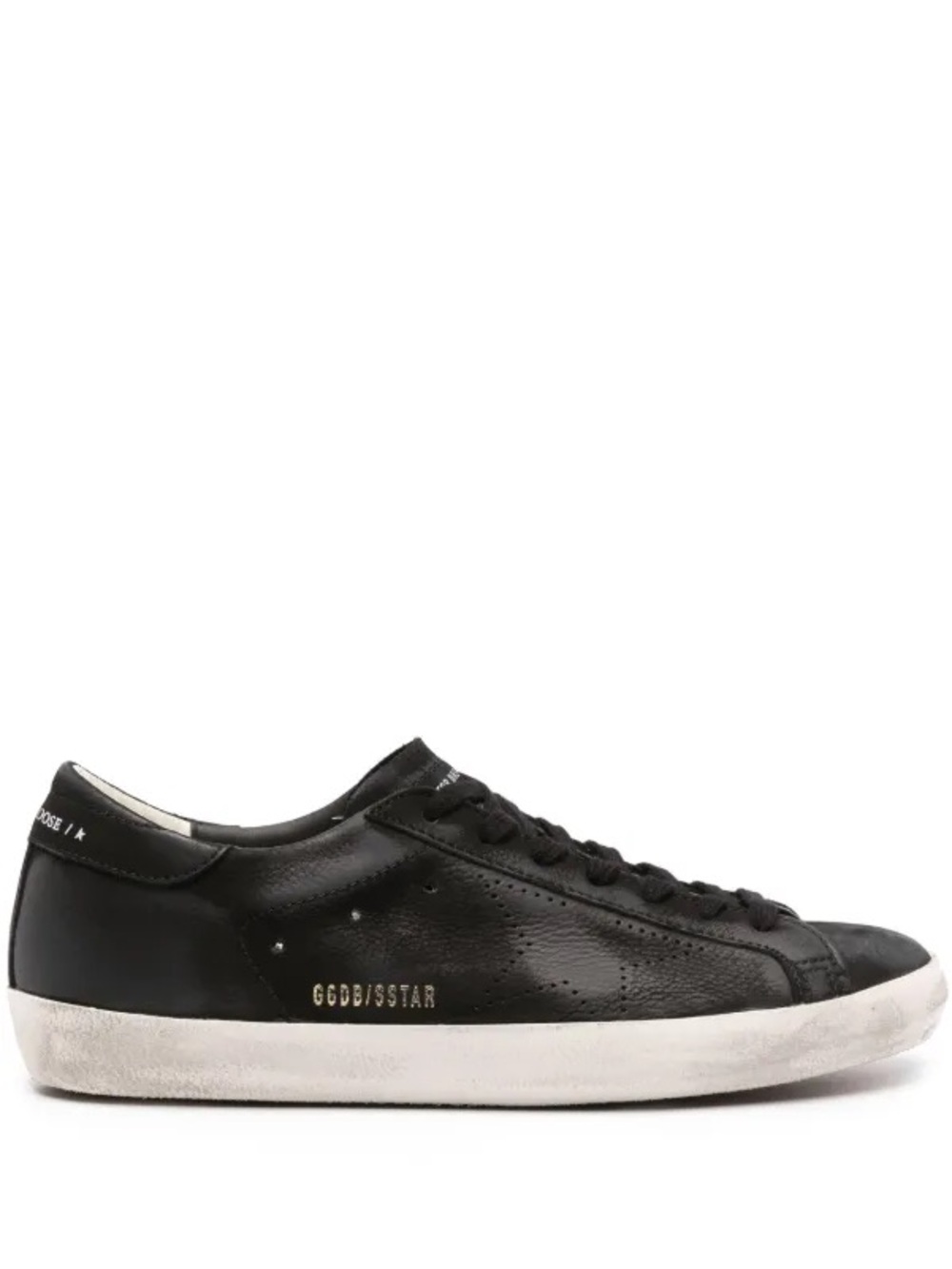 Golden Goose Black Superstar Low-Top Leather Sneakers 37